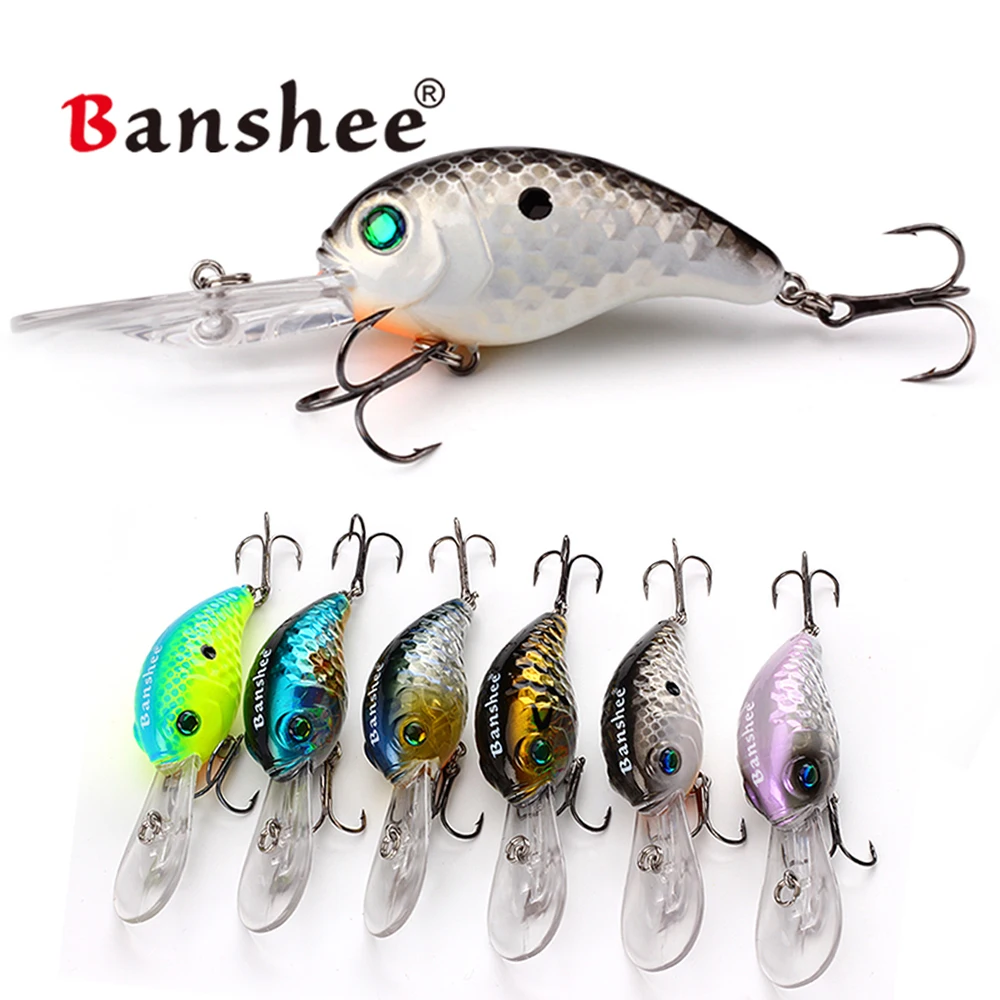 Banshee 50mm 10g Round Bill Crankbaits Bass Fishing Lure Wobbler Fishing Bait Diving Crankbaits Wobbler Lure