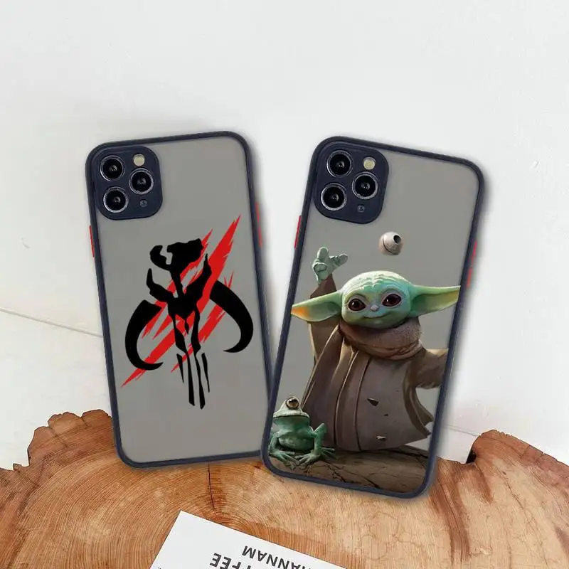 

Disney Star Wars The Mandalorian Phone Case For iphone 13 12 11 Pro Max Mini XS 8 7 Plus X SE 2020 XR Matte Transparent Cover