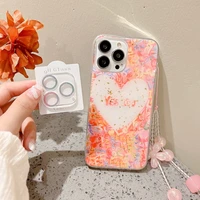 for iphone13 12 11 with lens film case colorful love case for iphone 13 11 12 pro max shock resistant glitter letters heart case