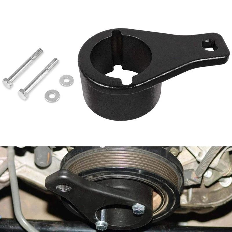 

Harmonic Damper Pulley Holding Tool Crankshaft Crank Holder with 2Pcs Crank Bolts Kits for Lexus Toyota
