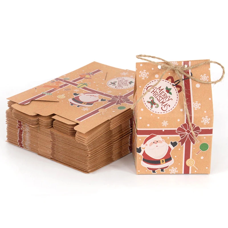 

Рождественские коробки из крафт-бумаги YONGSNOW 5/10 шт