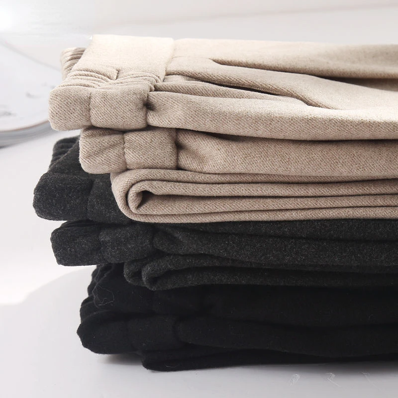 

2022 Woolen Suit Pants Women's Autumn and Winter New High Waist Straight Wool Pants Versatile Loose Casual Trousers X128