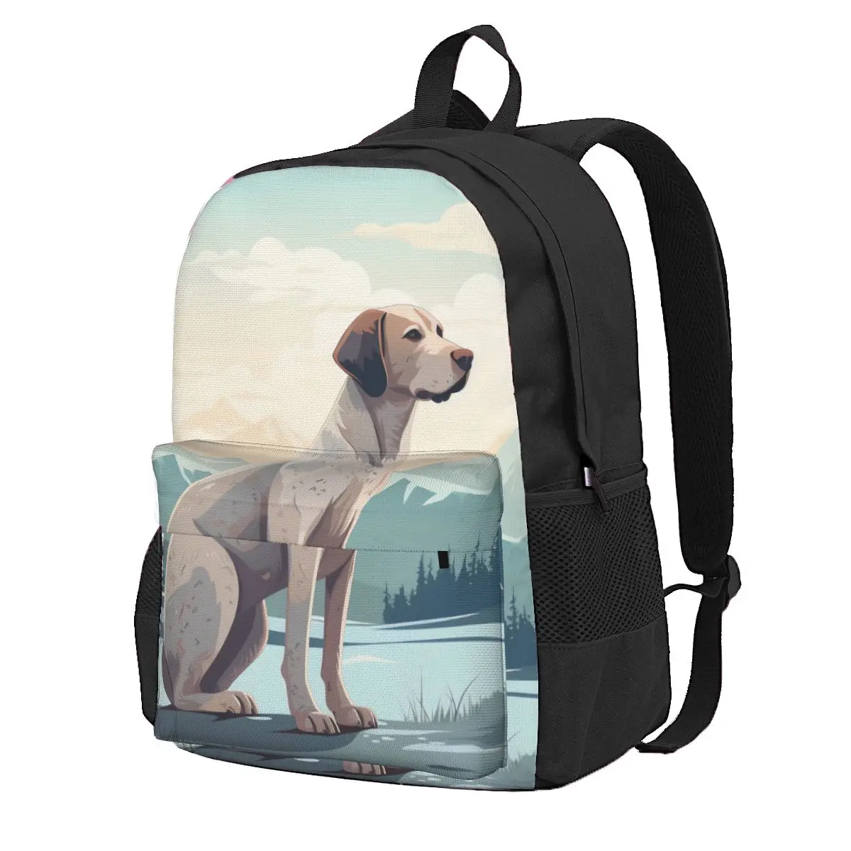 

Dog Backpack Vector Flat Animals Modern Backpacks Boy Sport Big High School Bags High Quality Rucksack