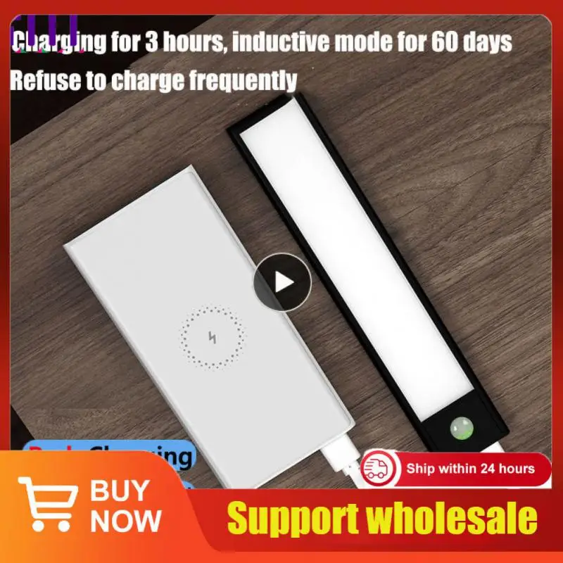 

Kitchen Lighting Night Lamp Wireless For Kitchen Wardrobe Cabinet Magnetic Night Lights 3-color Self-adhesive Home Decor