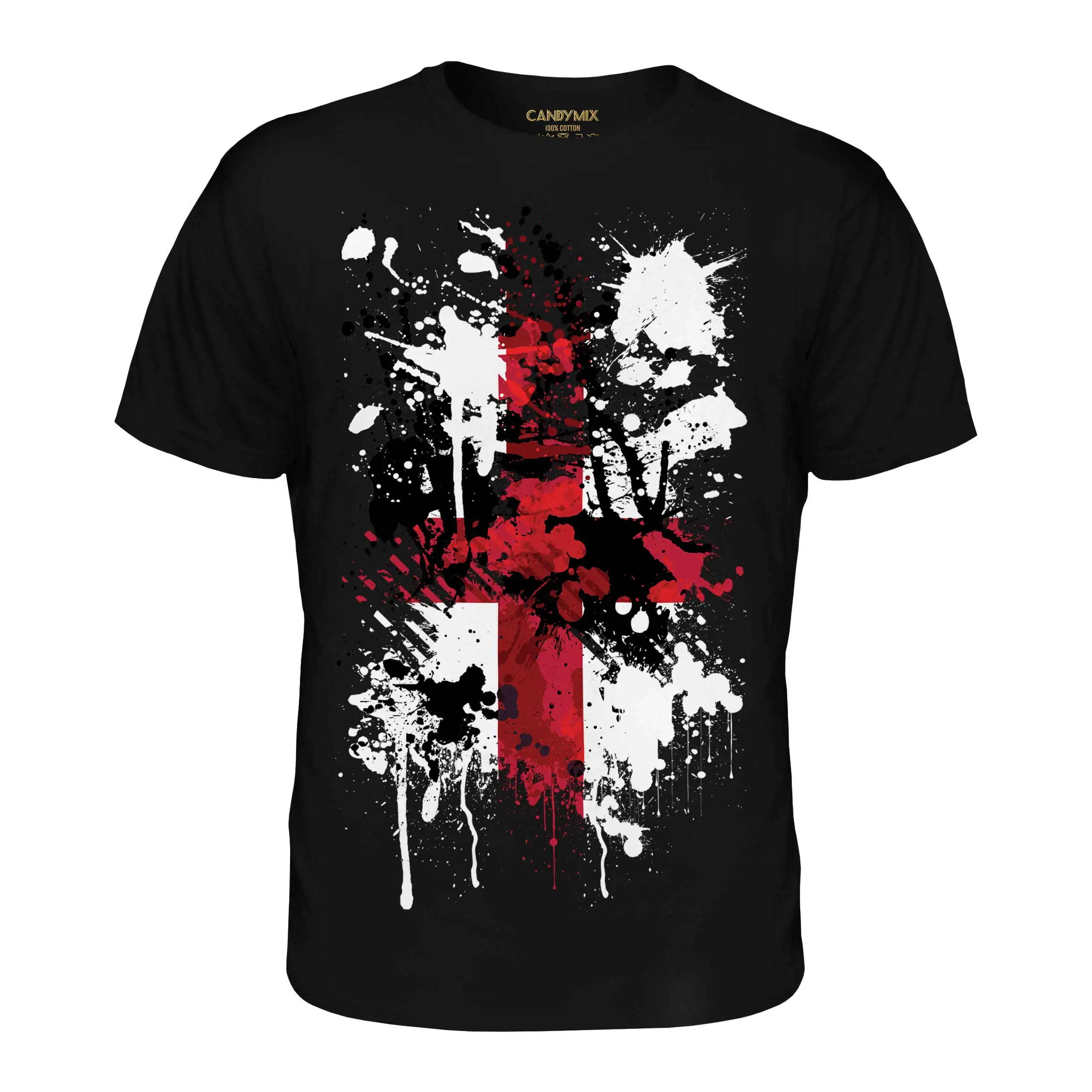 

England St George Cross English Flag Georges Day T-Shirt 100% Cotton O-Neck Summer Short Sleeve Casual Mens T-shirt Size S-3XL