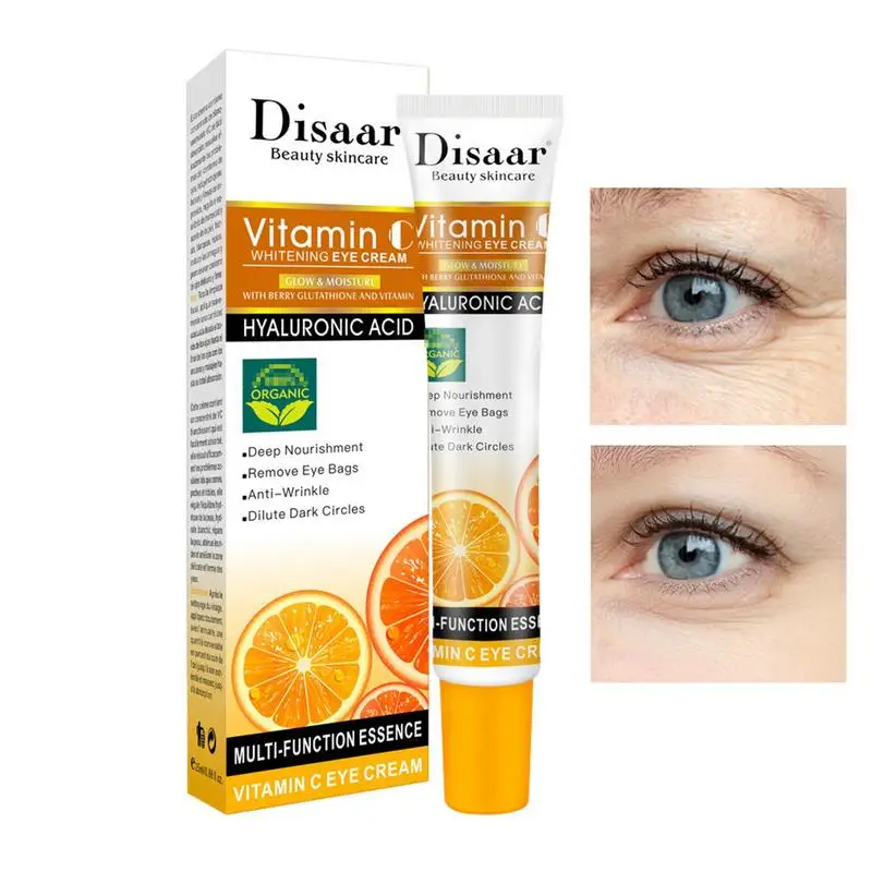 

Vitamin C Eye Cream 25ML Hydrating Under Eye Balm Cream VC Eye Cream For Wrinkles Dark Circles Fine Lines Firming Under Eye