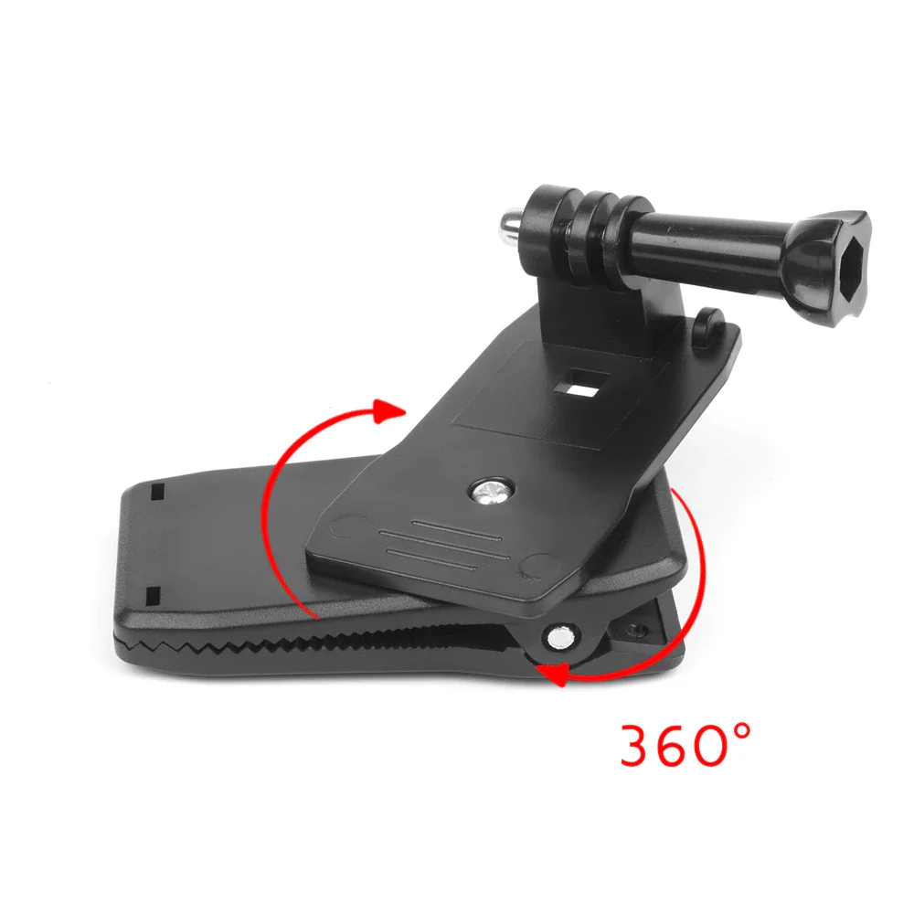 360 Degree Rotary Backpack Hat Clip Clamp Mount for Gopro Hero 5 3 4 Session SJCAM SJ4000 Xiaomi Yi 4K Go pro Accessory