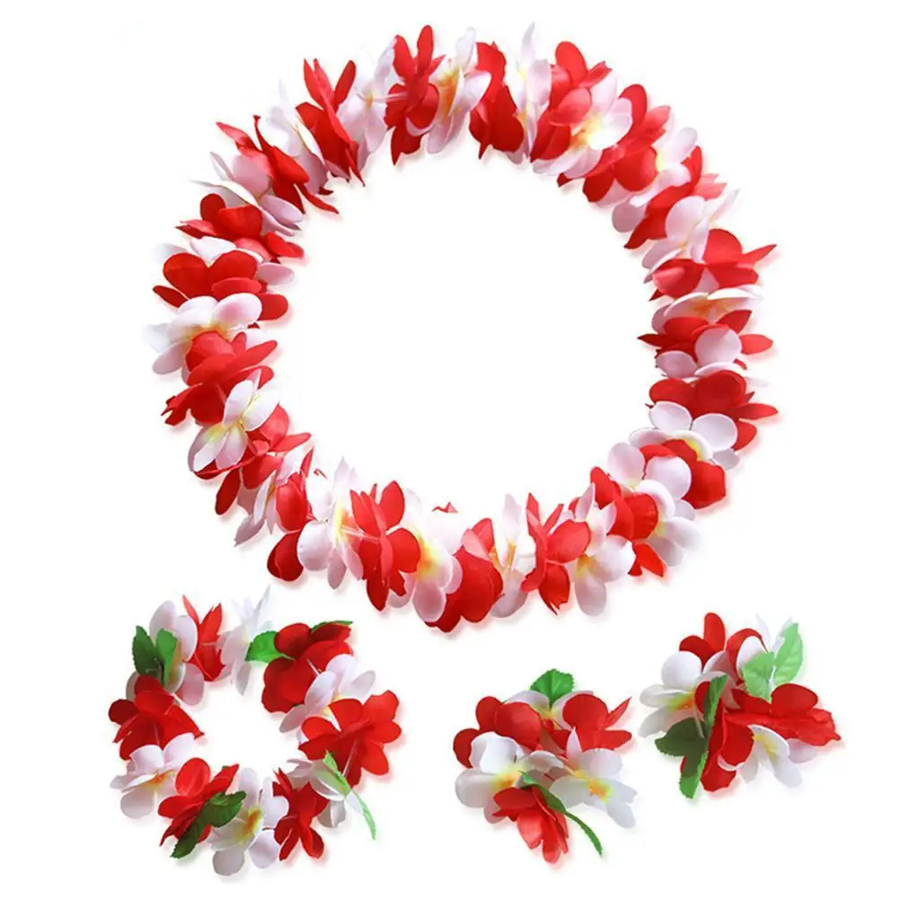 4 шт./компл. летняя Гавайская цветочная гирлянда искусственная фотография |
