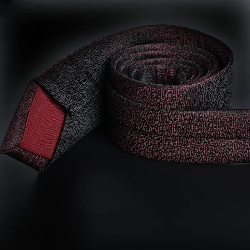 Галстук мужской повседневный однотонный черный 6 см