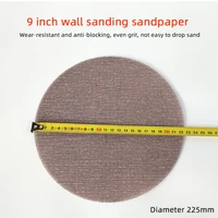 10 pcs 9 inch mesh sandpaper 225mm wall sander flocking round dry sandpaper long rod sander grinding putty powder sand skin