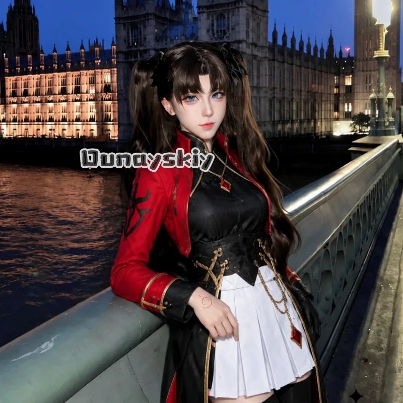 Фото Костюм для косплея KS*22 Honkai Star Rail X Fate: школьная форма Тосаки Рин, куртка, игровой наряд, платье, темный костюм для женщин, для вечеринок №1