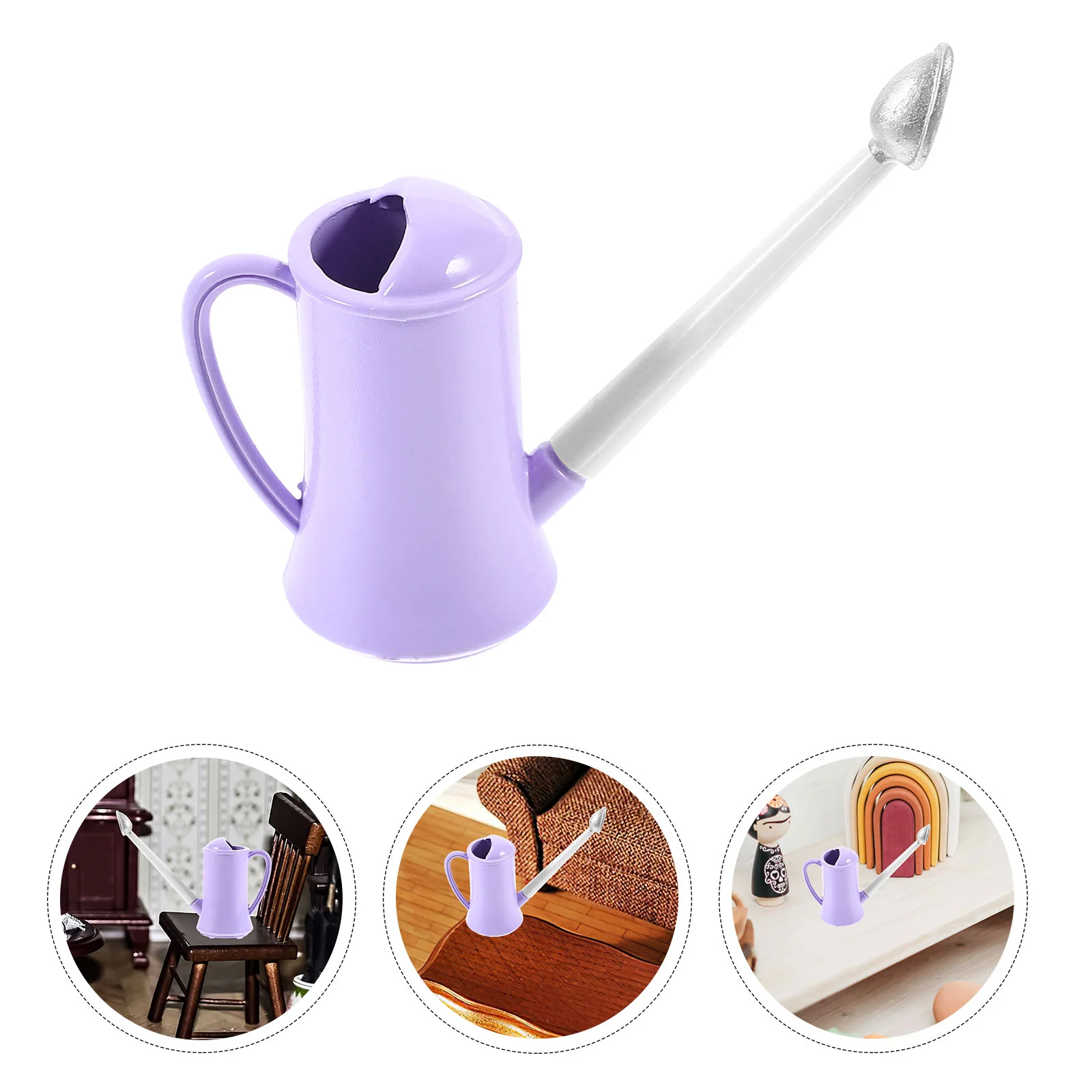 

Watering Can Flower Alloy Kettle Micro Small Garden Dollhouse Toy Prop Child Mini Pots