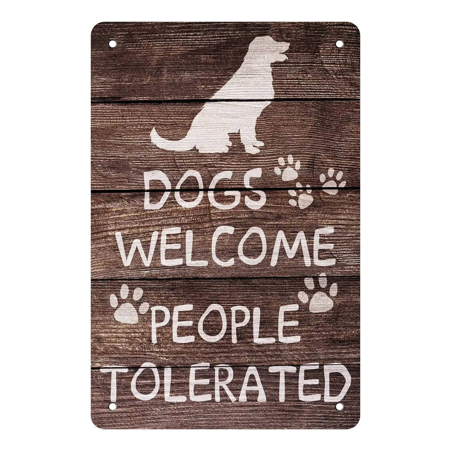 

Crapopo Dogs Welcome Wall Decor Sign,Vintage Wood Pattern Dog Funny Art Wall Sign for Bedroom Living Room Bar Cafe Store,8x12inc