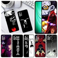 anime manga death note for samsung a73 a72 a71 a53 a52 a51 a42 a33 a32 a23 a22 a21s a13 a12 a03 a02 s a31 black phone case