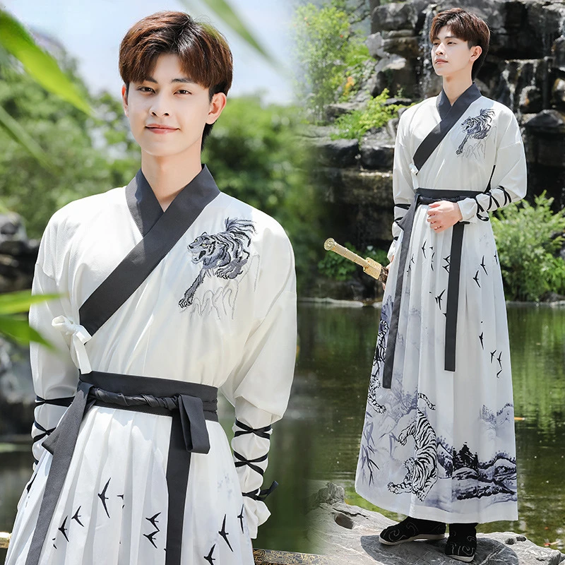 

Traditional Chinese Clothing HanFu Man Ming Dynasty Elegant Swordsman Classical Costumes Male Kimono Embroidery Cospaly Costume