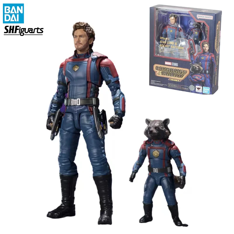 

100% In Stock Original Bandai S.H.Figuarts SHF Star Lord Rocket Raccoon Guardians Of The Galaxy VOLUME 3 Anime Figures Model