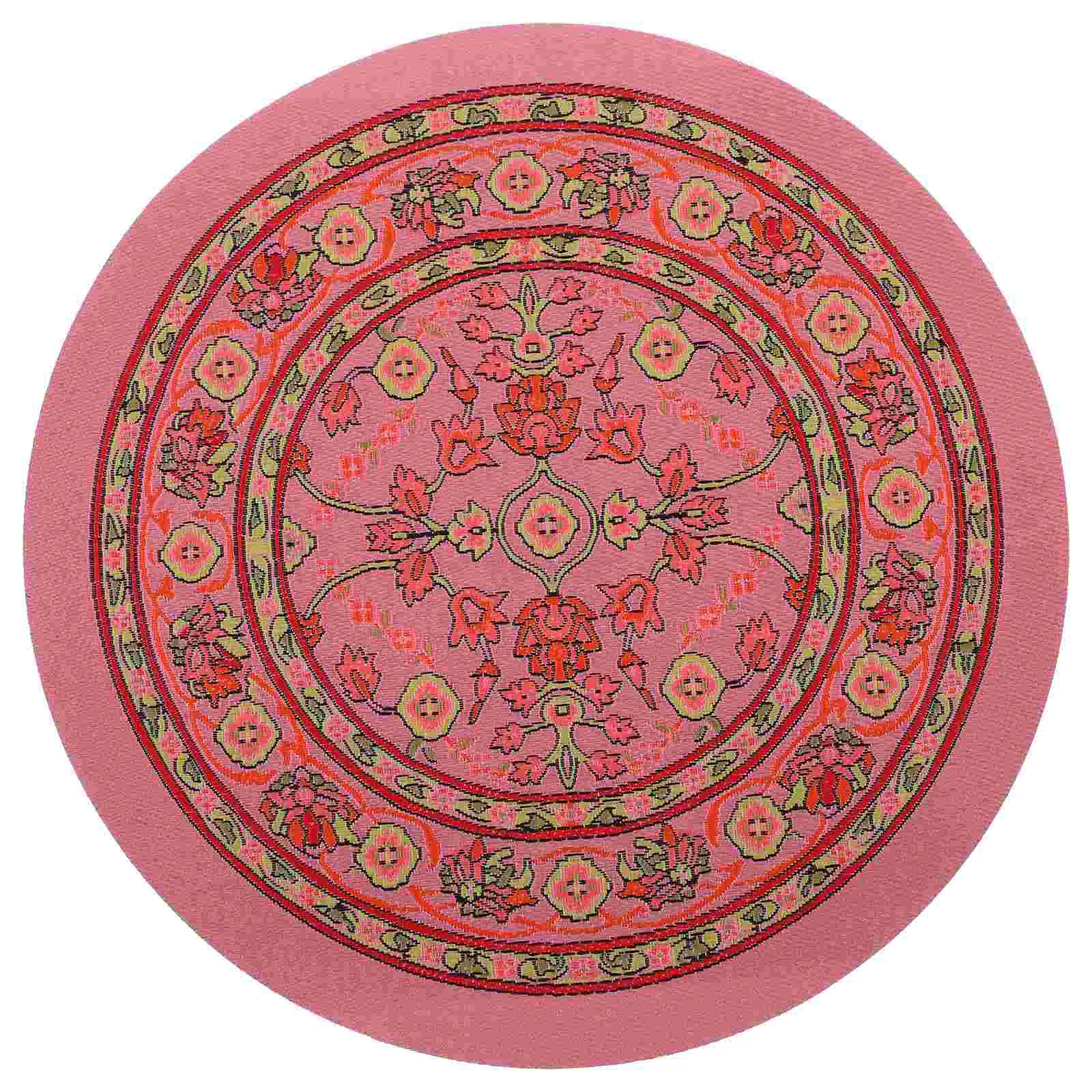 

House Rug Round Area Mini Floor Mat Decor Miniature Carpet Wire 1 12 Scale Accessories Child Dollhouse