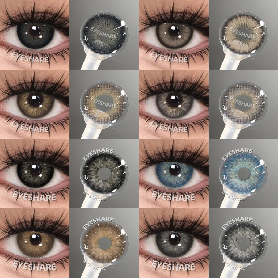 EYESHARE Popular Color Contact Lens for Eyes Black Lens Eye Fashion Brown Beauty Colored Pupils Gray Contact Blue Eyes Makeup