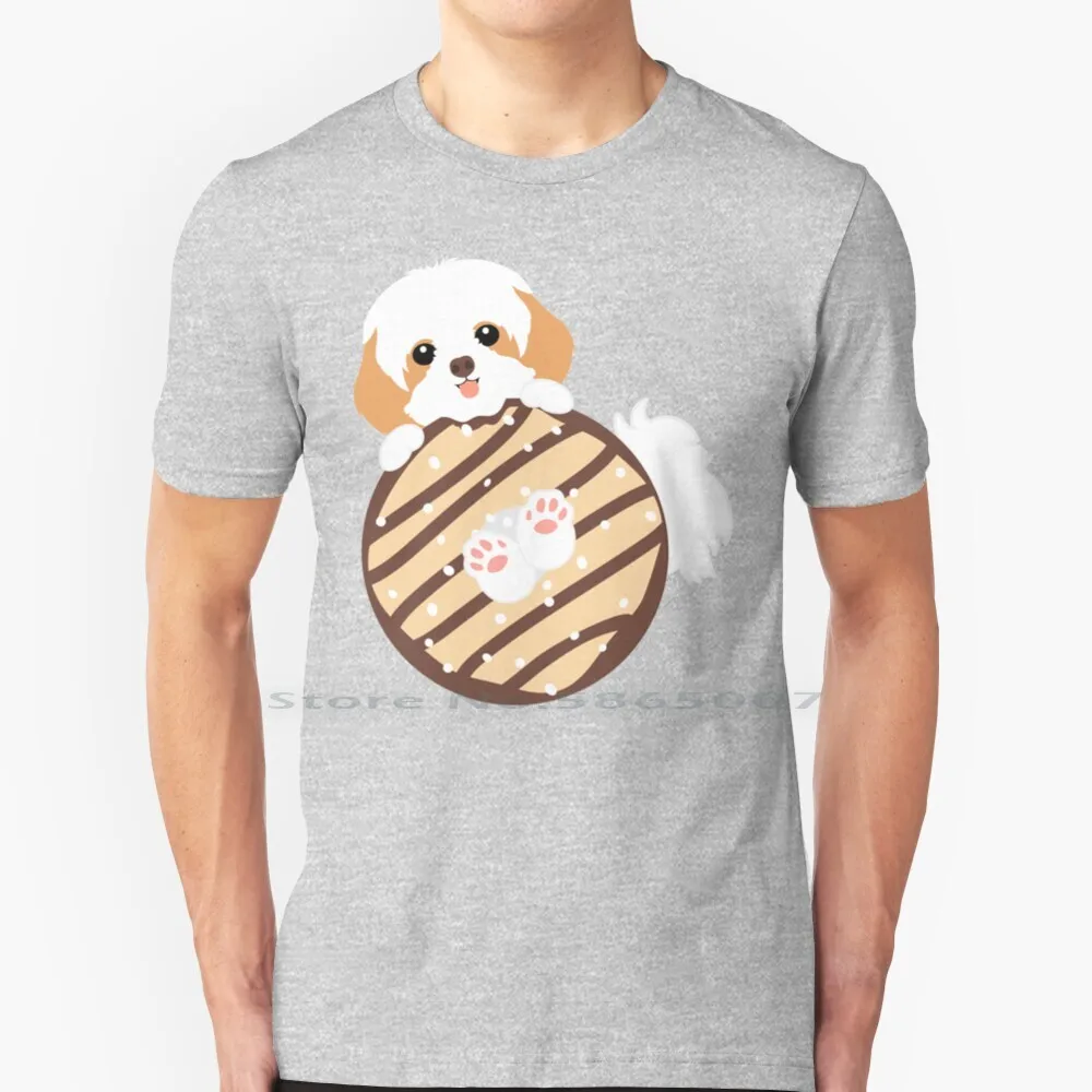 

Футболка с принтом Love Shih Tzu и пончик, хлопок 6XL, Shih Tzu, Рождество, Shih Tzu, смешная Милая