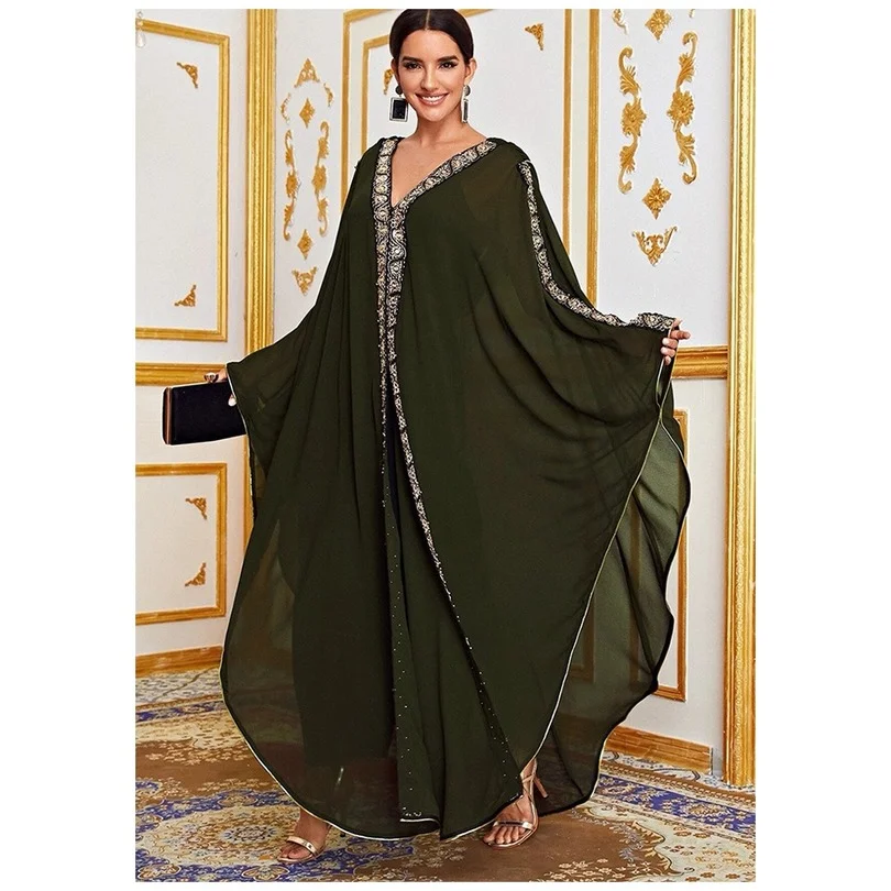 

Caftan Marocain Abaya Дубай, Турция Kaftan, мусульманское платье Hijab размера плюс, африканские платья для женщин Robe Musulman Djellaba Femme
