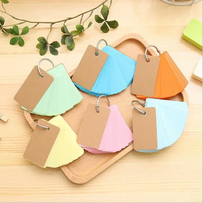 

90 Sheets Graffiti Blank Coil Pocket Memo Note Planner English Words Vacabulary Notepad Mini Sketchbook Study Card Stationey