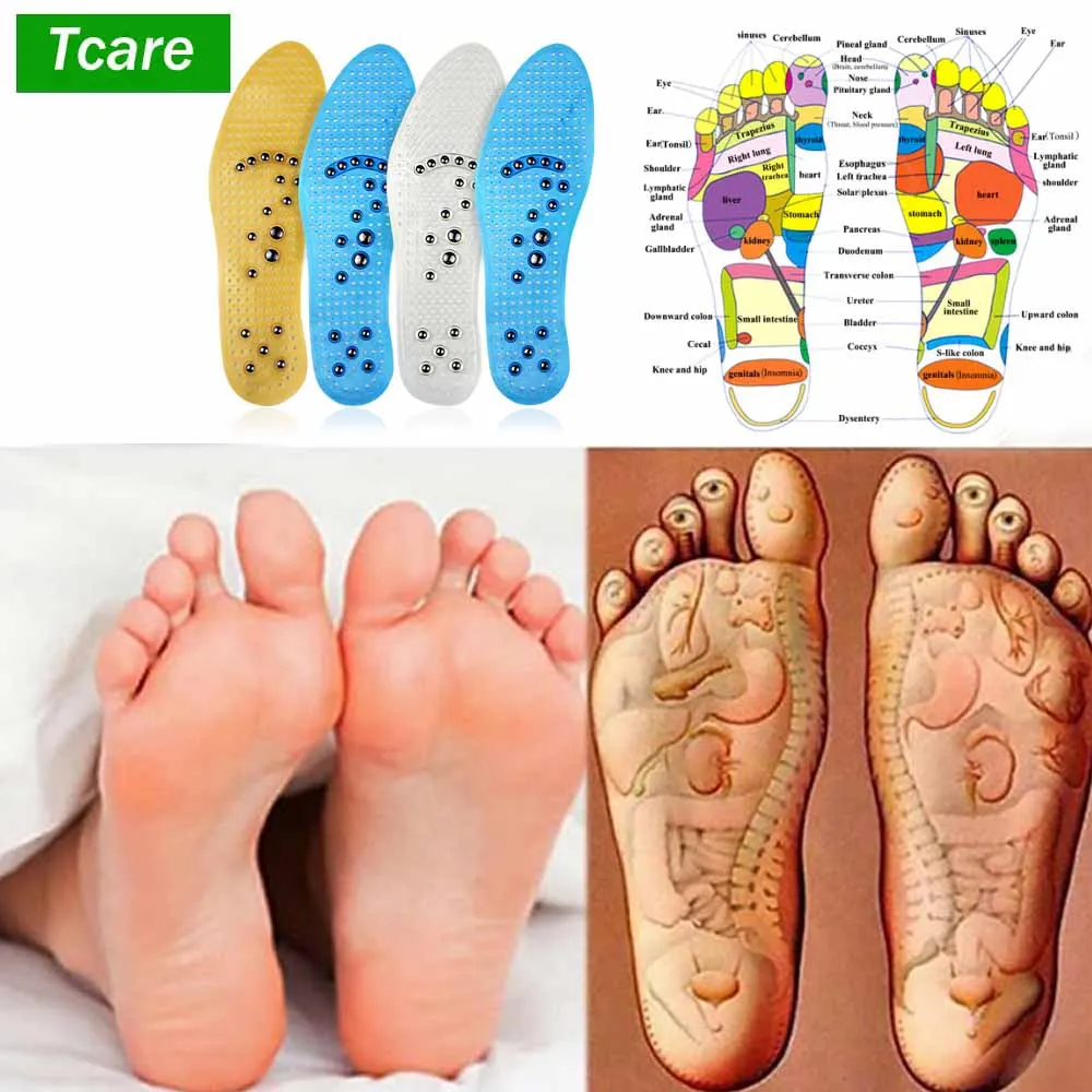 

Tcare Unisex Magnetic Massage Insoles Foot Acupressure Shoe Pads Therapy Slimming Insoles for Weight Loss, Relieve Feet Fatigue
