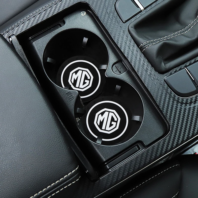 

2pc Car Cup Holder Coaster Non slip Pad Mat Interior Decoration For MG ZS GS 5 Gundam 350 Parts TF GT 6 Auto Accessories