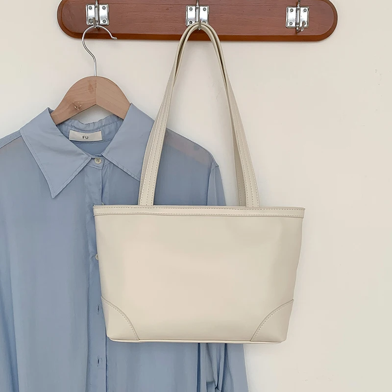 

2023 New Casual Zipper Women's Bag Korean Style Middle Female Tote Handbags Soft PU Leather Ladies Shoulder Bag Whole Sale