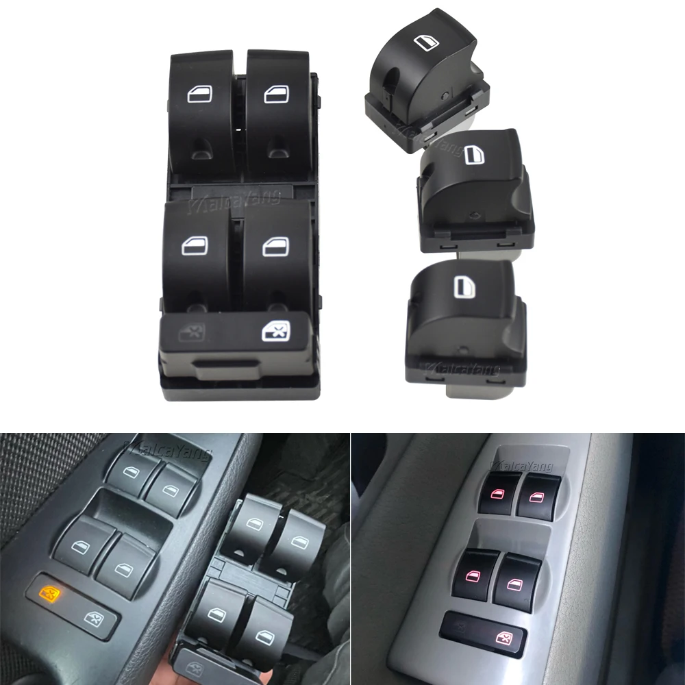 Auto Electric Powert Master Window Switch Button For Audi A4 B6 Audi A4 B7 Car Accessories 8E0959851B 8E0959855
