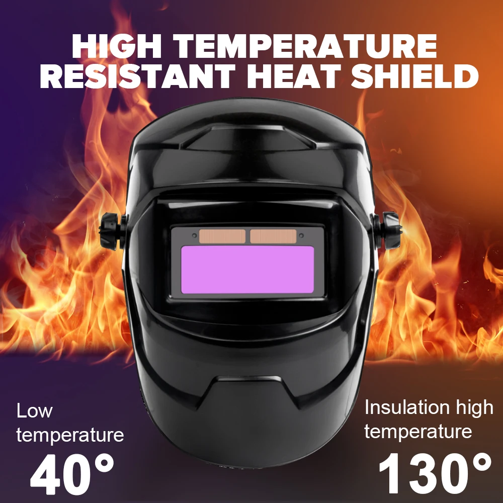 Маска сварочная с автозатемнением на солнечной батарее 180 градусов | Инструменты