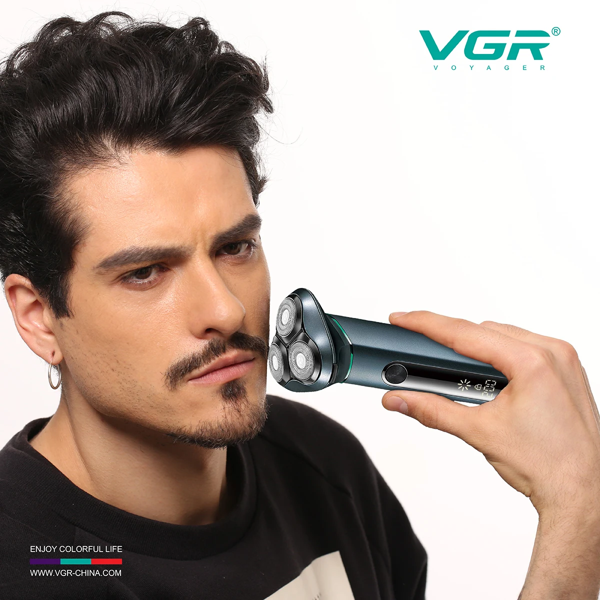 VGR Новый Электробритва Поворотные 3D плавающие лопасти Водонепроницаемый бритва
