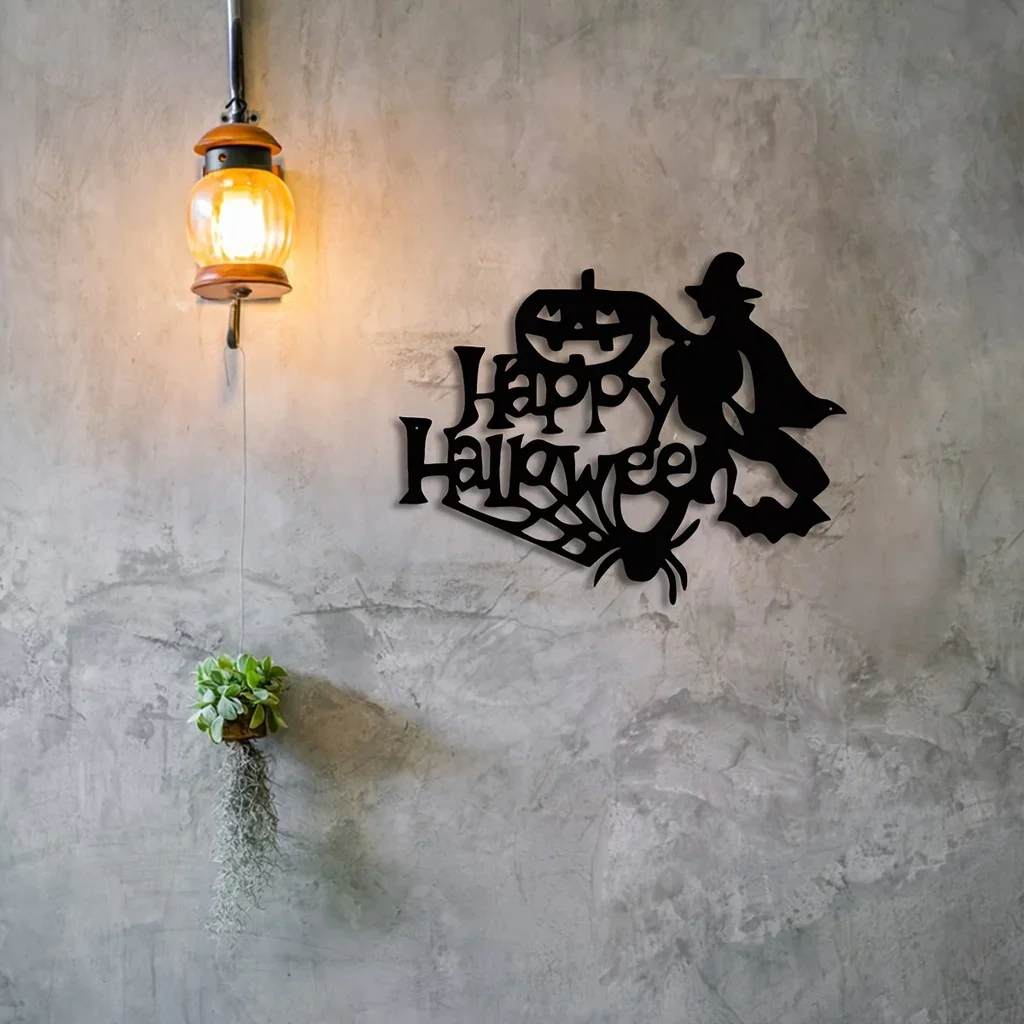 1 Шт. Тематический Декор На Хэллоуин Черная Ведьма Классическое Металлическое