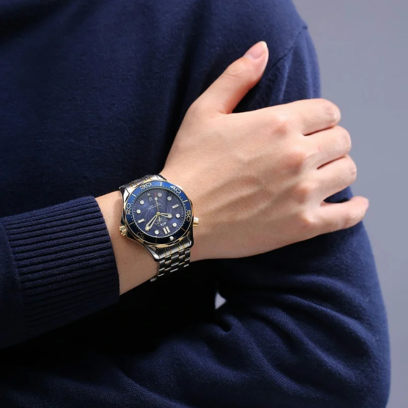 Мужские полностью автоматические механические часы Seamaster 43 мм циферблат урагана