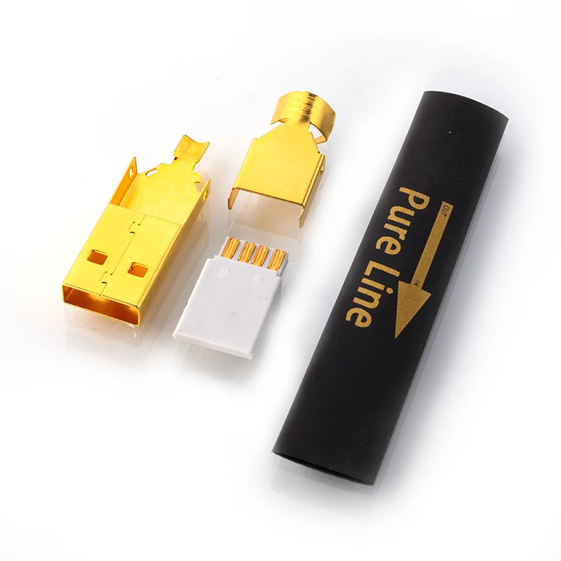 Фото Интерфейсный USB-терминал с медным позолоченным штекером 5u, тип А, В №5