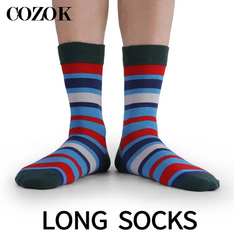 5 Pairs/Lot Stripe Happy Socks Men Women Cotton Funny Crew Socks Personality Female Male Harajuku Skateboard Socks Dropshipping