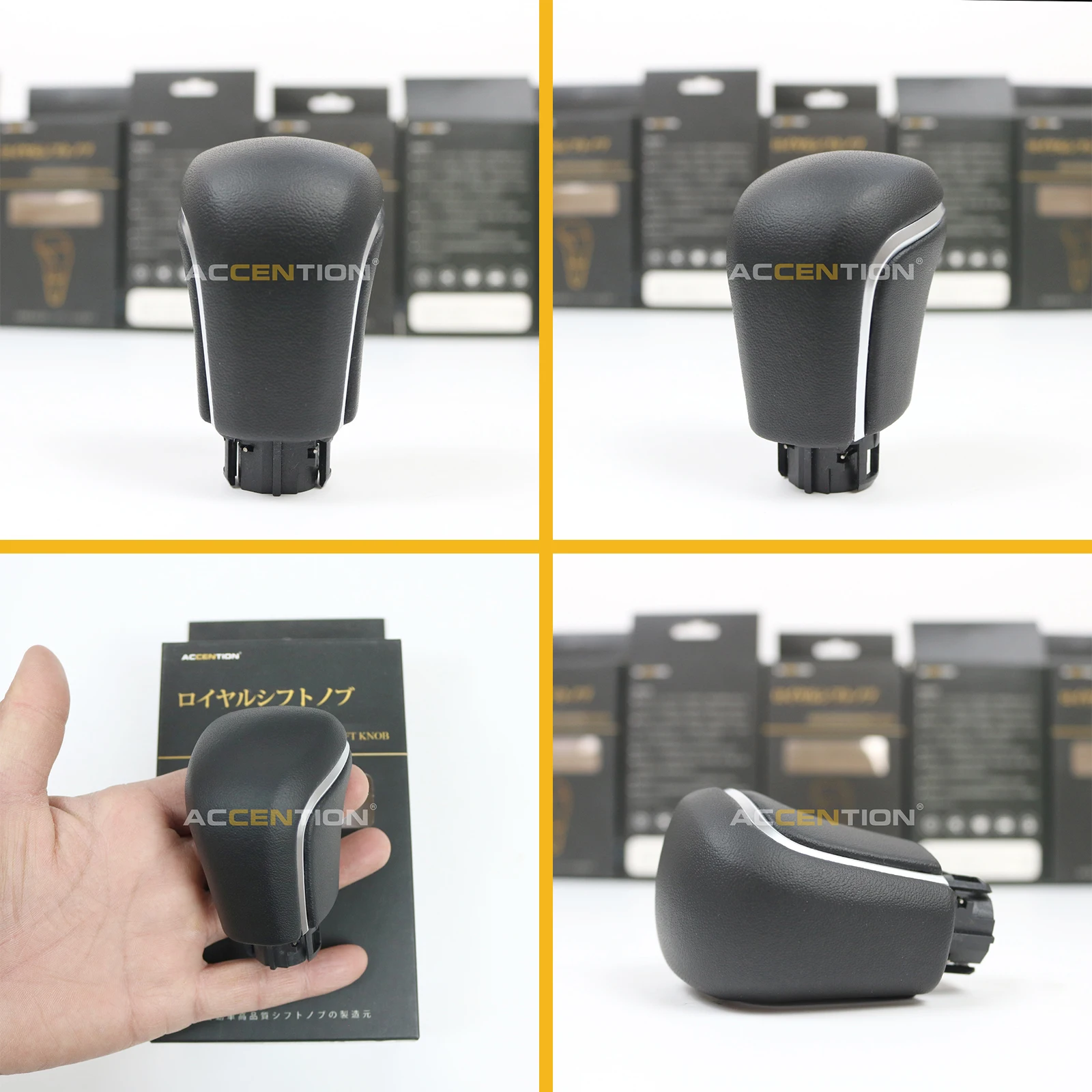 Черная кожаная ручка переключения передач из углеродного волокна для Toyota Corolla Camry