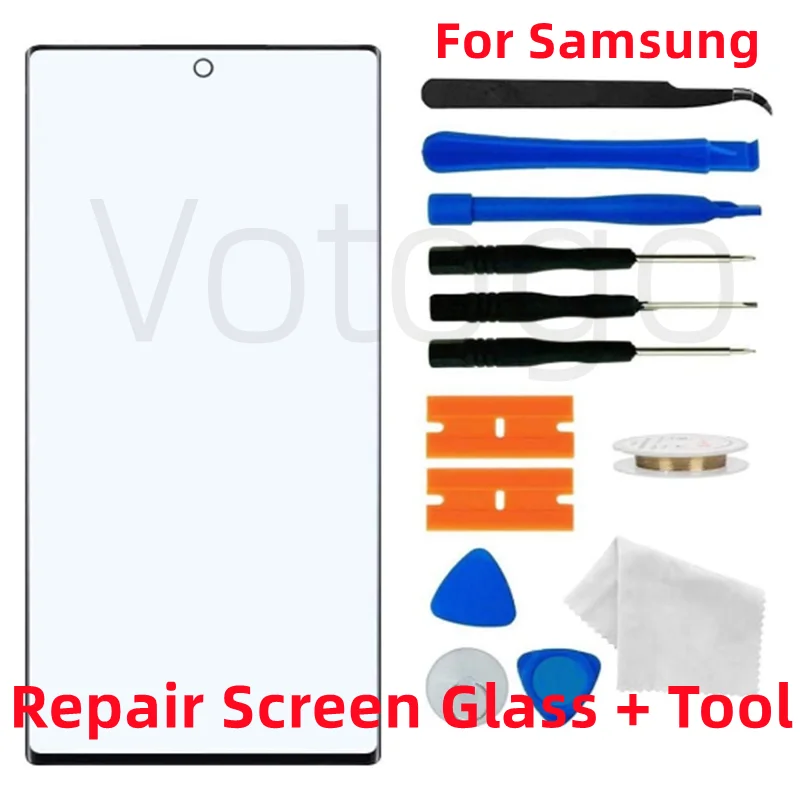 Front Outer Lens Glass Screen + OCA Replacement For Samsung Galaxy S23 S22 S21 S20 FE S10 Note 8 9 10 20 Plus Ultra 5G LCD Touch