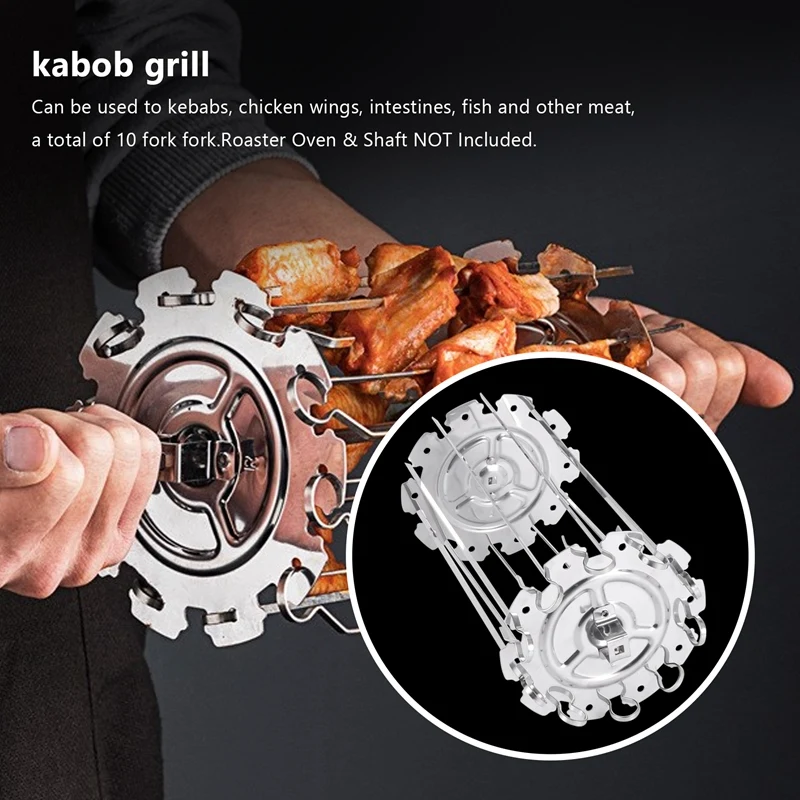 10 вилок для барбекю стальной металлический жаровня шпажки игольчатая клетка