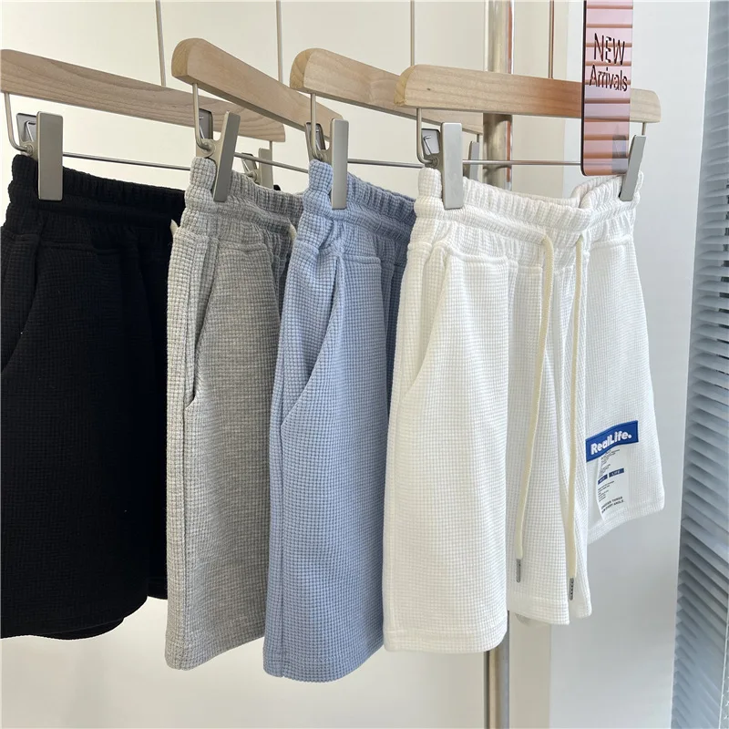 Women Shorts Summer Casual Thin Cotton Wide Leg Shorts Letter Print Drawstring All-match Sport Shorts Loose Female Bottoms 2023