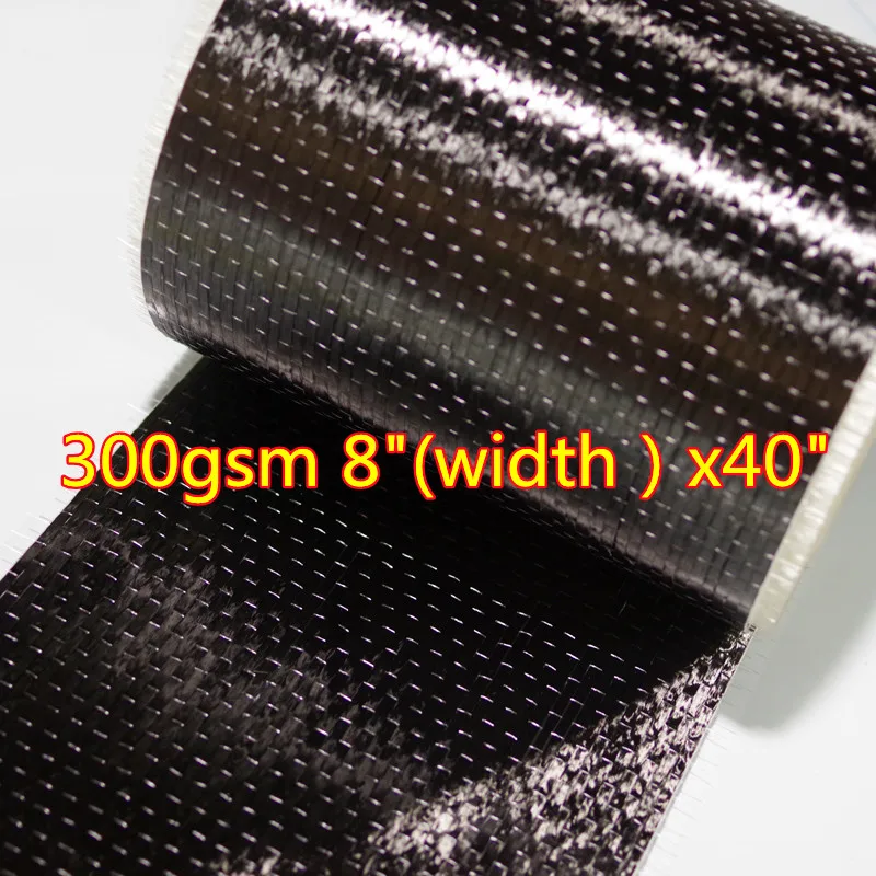 

[Grade A] 20cm/8" width 200g 300g T700 Carbon Fiber 12k UD Uni-directional Cloth Fabric High strength Repair material