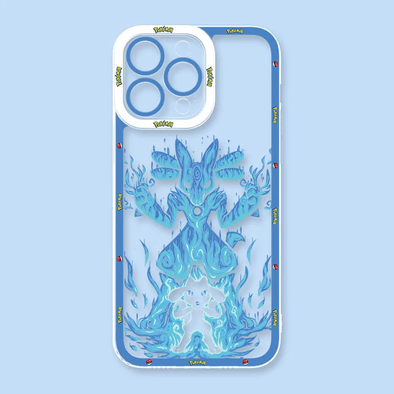 ХИТ ПРОДАЖ: Чехол для телефона с аниме-персонажем Pokémon MEWTWO для iPhone 17e, 17, 16e, 16, 15, 14, 13, 12, 11 Mini, Air, Pro, Max, Plus – Прозрачная мягкая задняя крышка (art.: 3920db1ea205b) - 3920db1ea205b