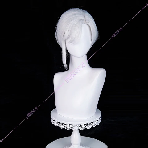 Косплей парик SILENT HILL Kotoyuki Tsuneki длинный серый серебристый белый