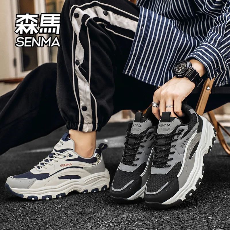 Senma Men's Shoes Autumn and Winter 2024 New Trendy Height Increasing Platform Fashion All-Matching Sports...