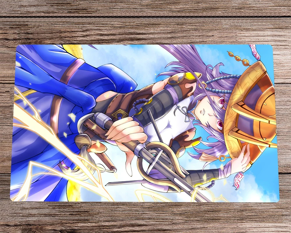 

YuGiOh Playmat The Iris Swordsoul OCG CCG TCG Playmat Anime Trading Card Game Mat & Free Bag Desk Pad Desk Mat Mousepad 60x35cm
