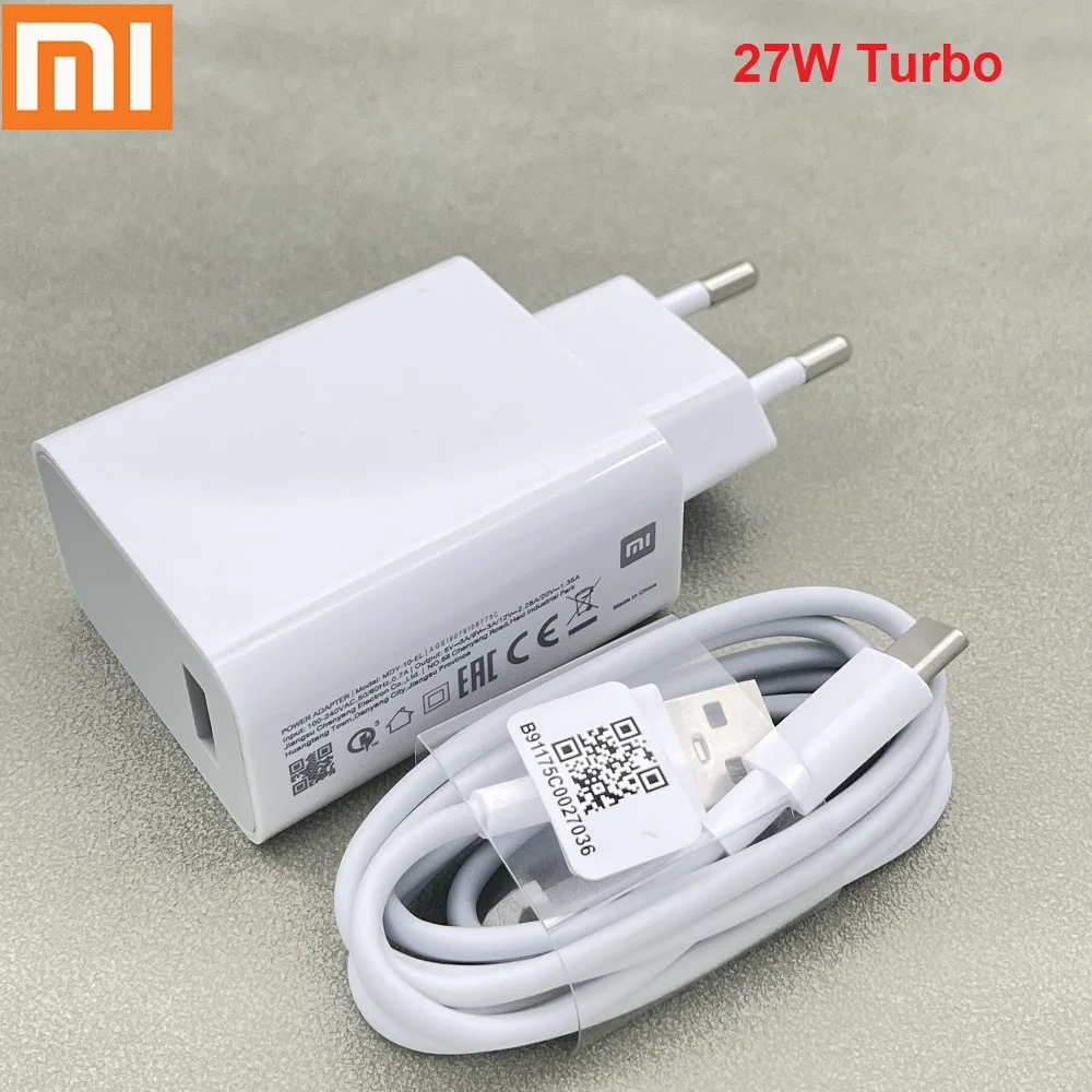 Оригинальное зарядное устройство Xiaomi 27 Вт с европейской вилкой адаптер для