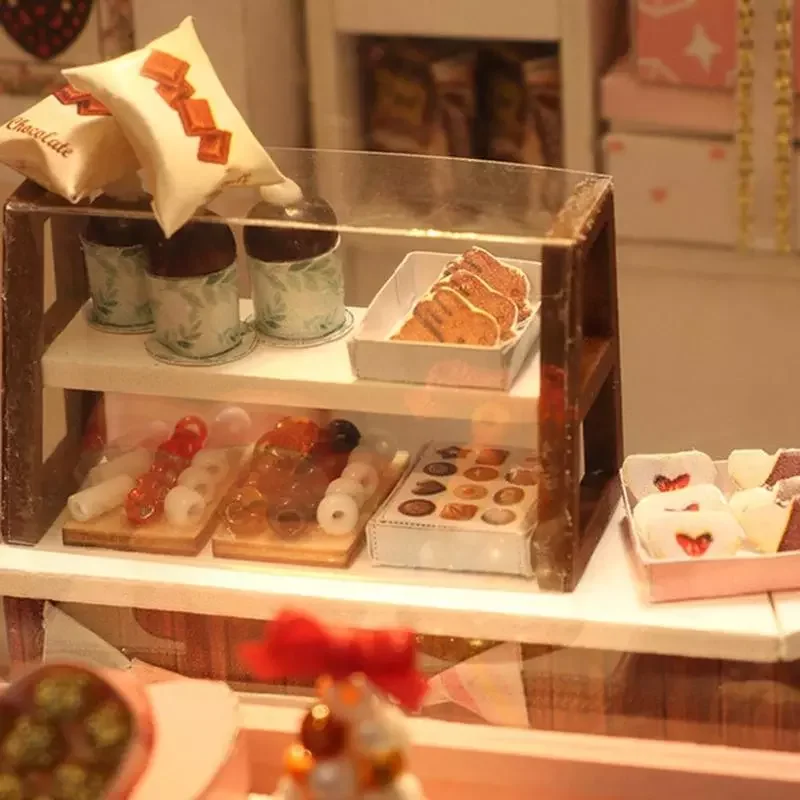 Миниатюрный Кукольный дом мебель для детей и взрослых Модель виллы строительные