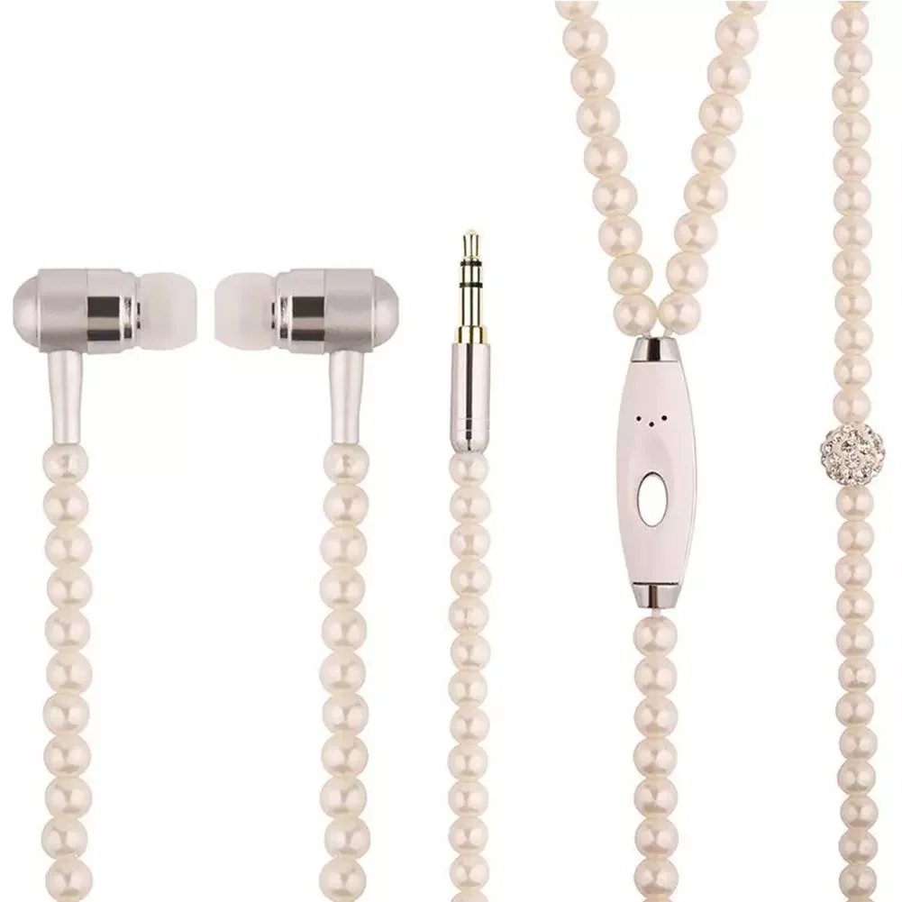 

Best priceJewelry Earphone Pearl Necklace In-ear Headphone Fashion Shiny Headset