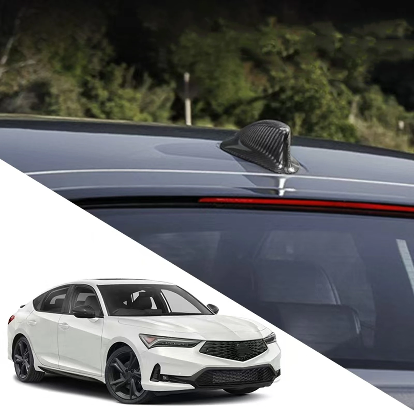 Для Acura Integra Тип S A-Spec 2023-2025 сухое углеродное волокно крыша Акулий плавник антенна
