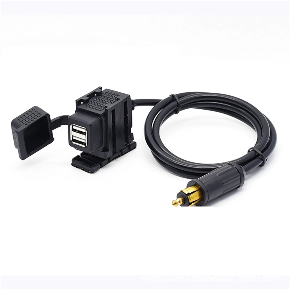 

Dual USB Charger Adapter with Powerlet Din Hella Socket EU Type 1.6m Cable for BMW Motorcycle Waterproof