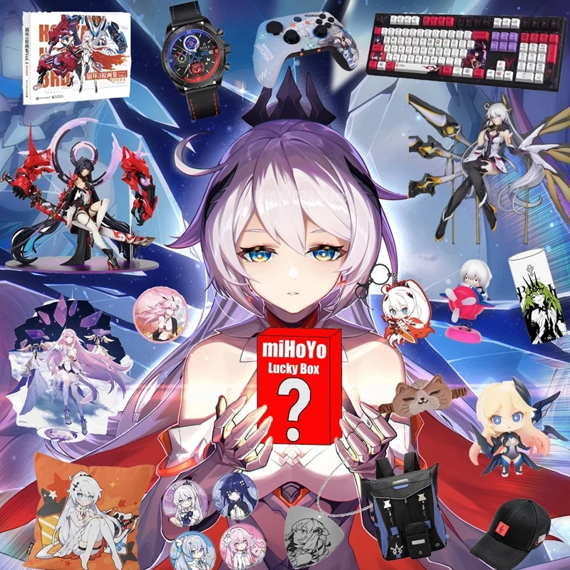 

MiHoYo Game Honkai Impact 3, официальная продукция, новая модная коробка на удачу, аниме аксессуары, украшения, косплей, периферийные реквизиты